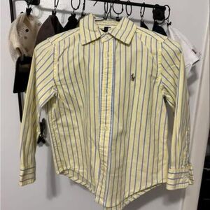 Polo by Ralph Lauren Yellow and Blue Striped Kids Shirt